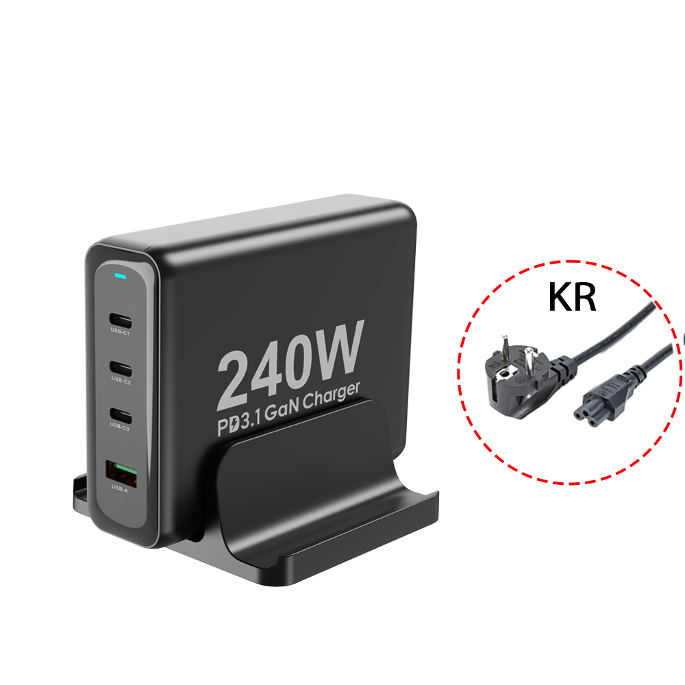 PD3.1 協議 240W 4 口充電器（3C & 1A） 140W 超速充電 台式充電站  